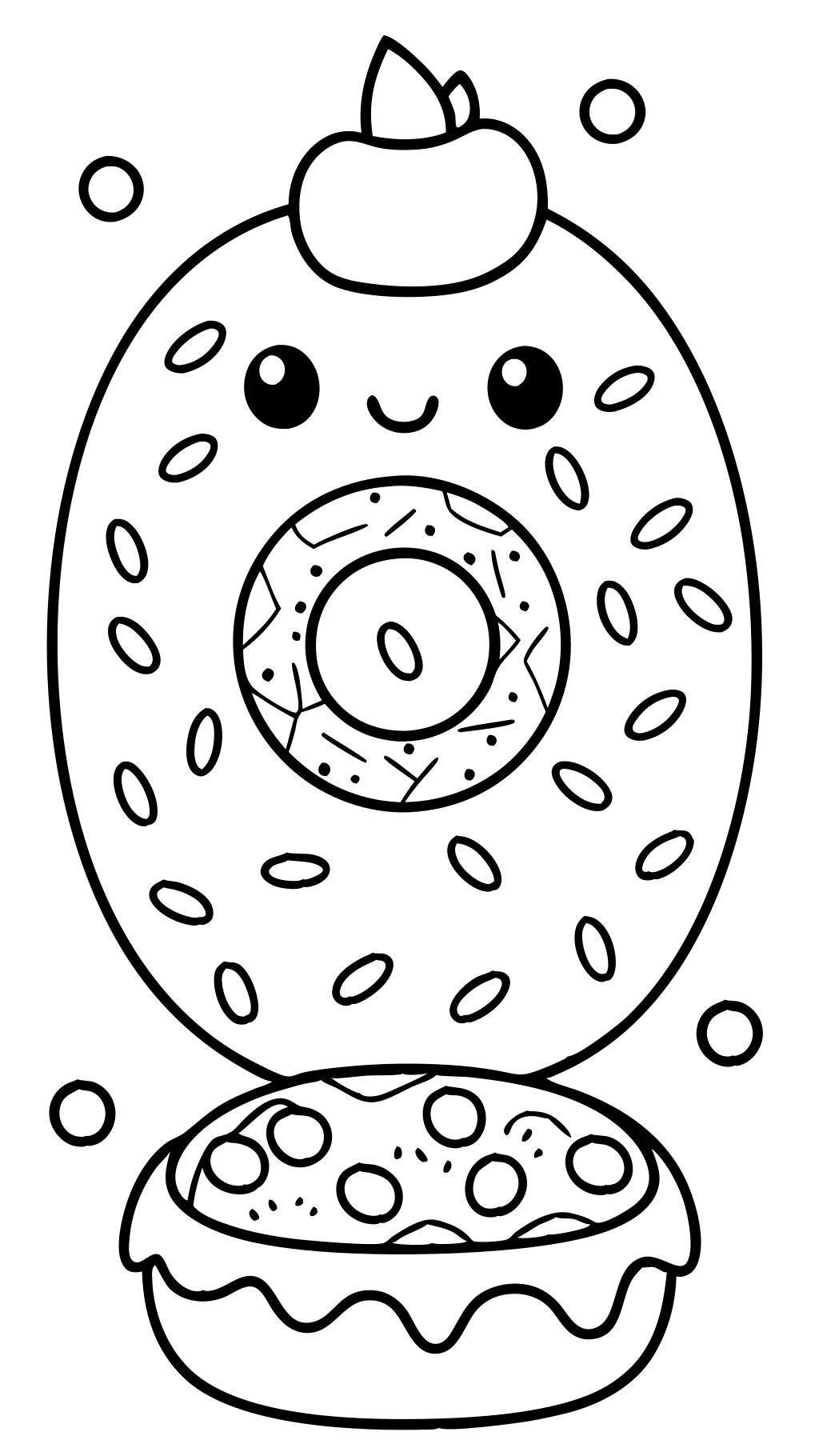 coloring pages doughnut